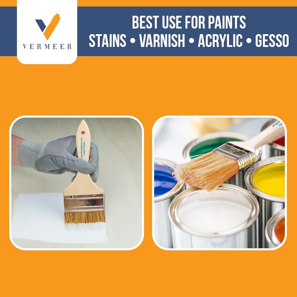24Pk – 4″ Chip Brushes for Paints, Stains, Varnishes, Glues & Gesso