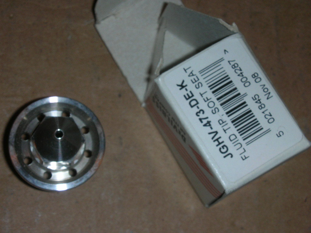 DeVilbiss JGHV-473-DE-K HVLP FLUID TIP SOFT SEAT 2.0mm AGGS-522 NOS!!