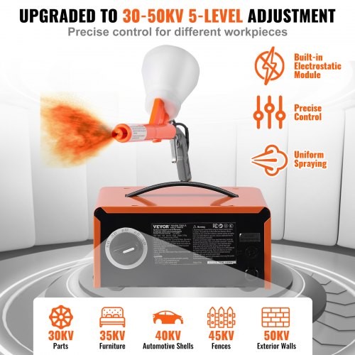 Powder Coating System 50KV Electrostatic Output Powder Coating Kit with Foot