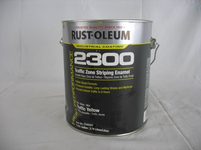 Rust-oleum 2300 Traffic Striping Paint, Traffic Yellow, 1 Gallon, 2348402