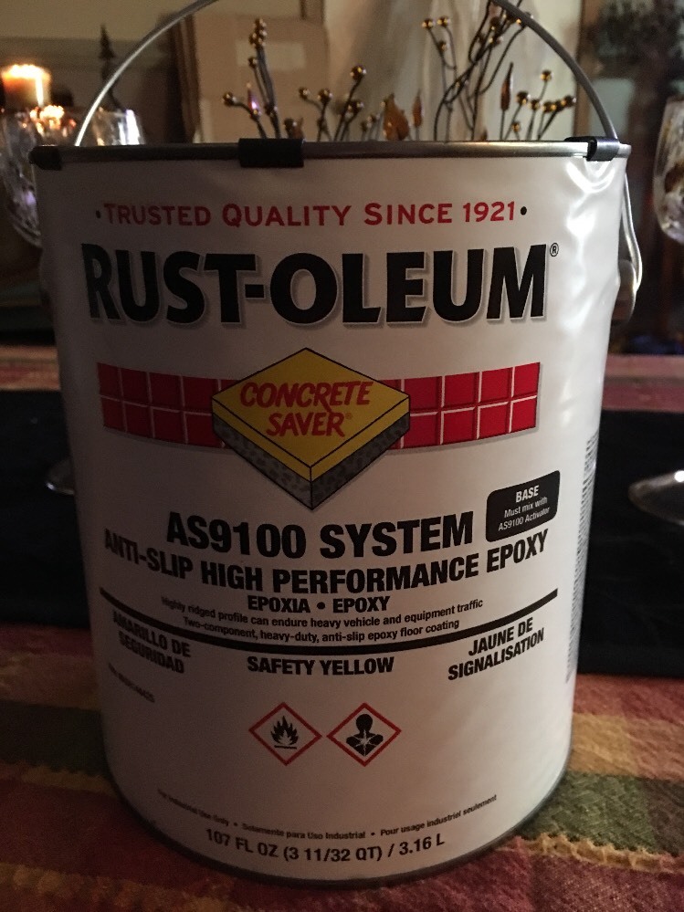 Safety Yellow Anti-Slip Floor Coating, AS9144425, Rust-Oleum. BASE ONLY!!!