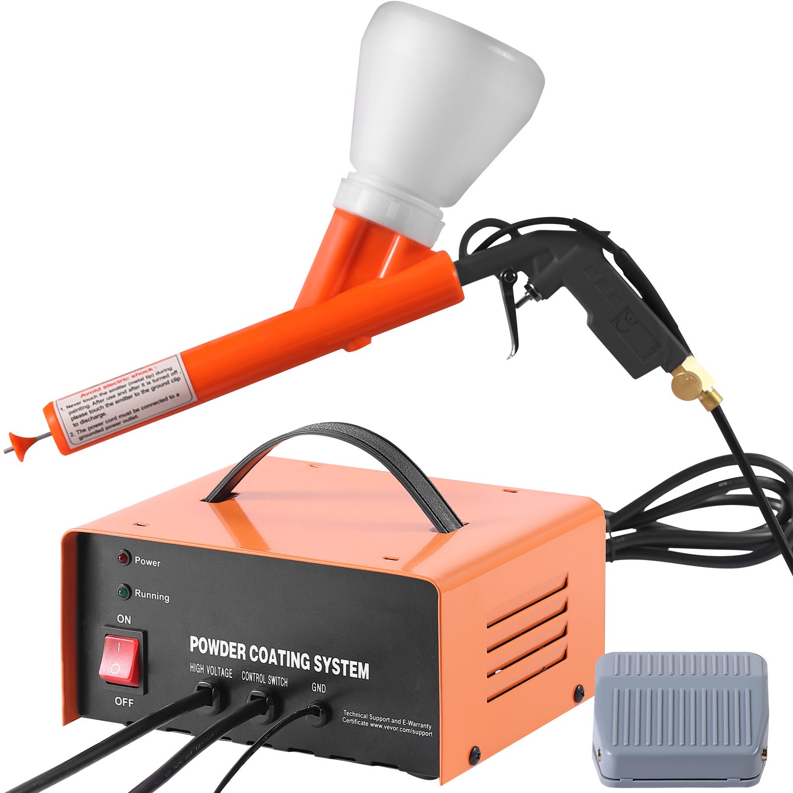 Uimoso 50KV Electrostatic Powder Coating System with Spray Gun and Foot Pedal