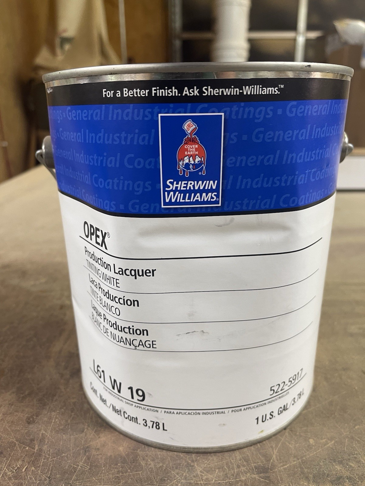 Sherwin Williams Opex Production Lacquer Paint/ Tinting White/ Gallon
