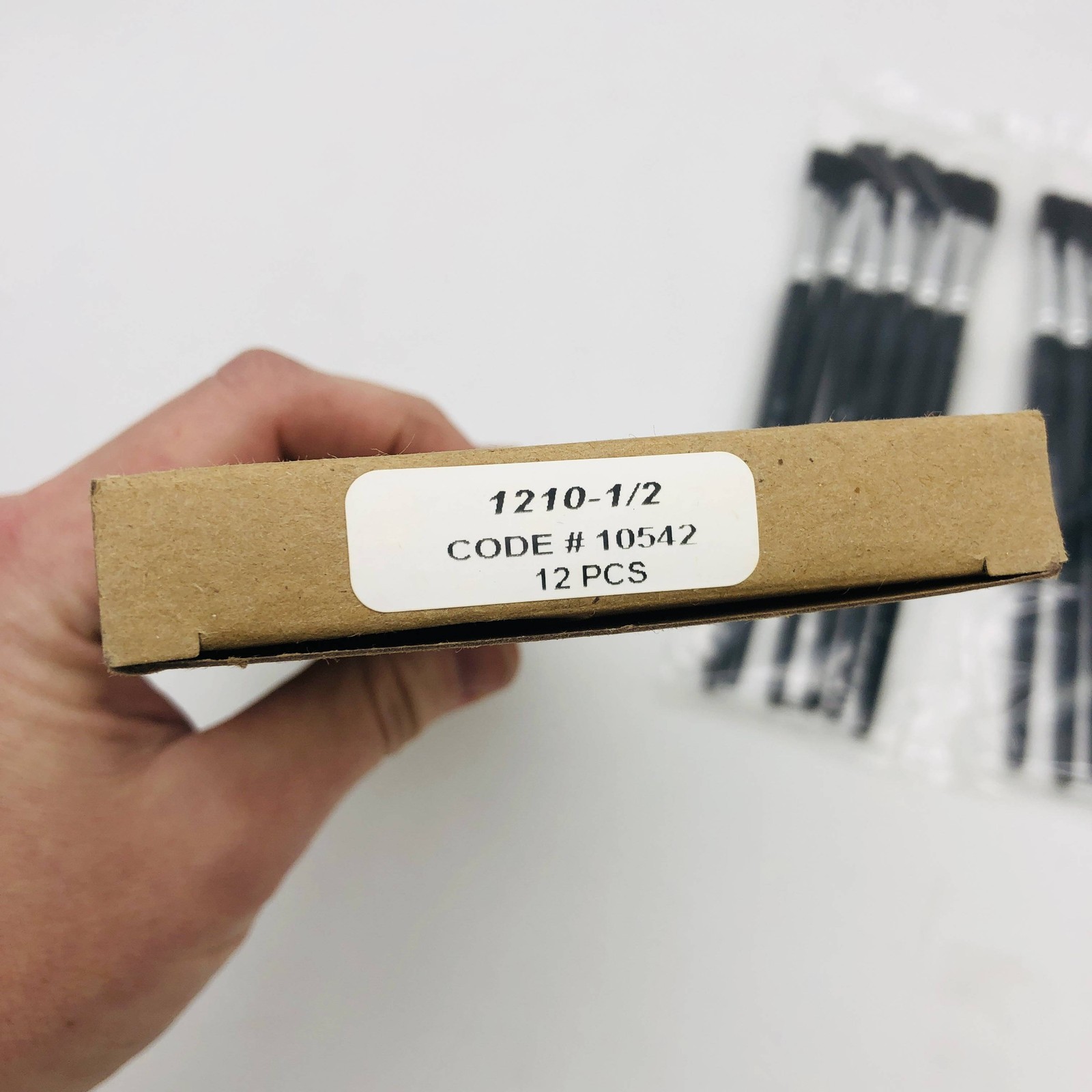 12x IBC F610542 Paint Brush for Stencils #8 12.15mm x 22mm x 150mm Industrial