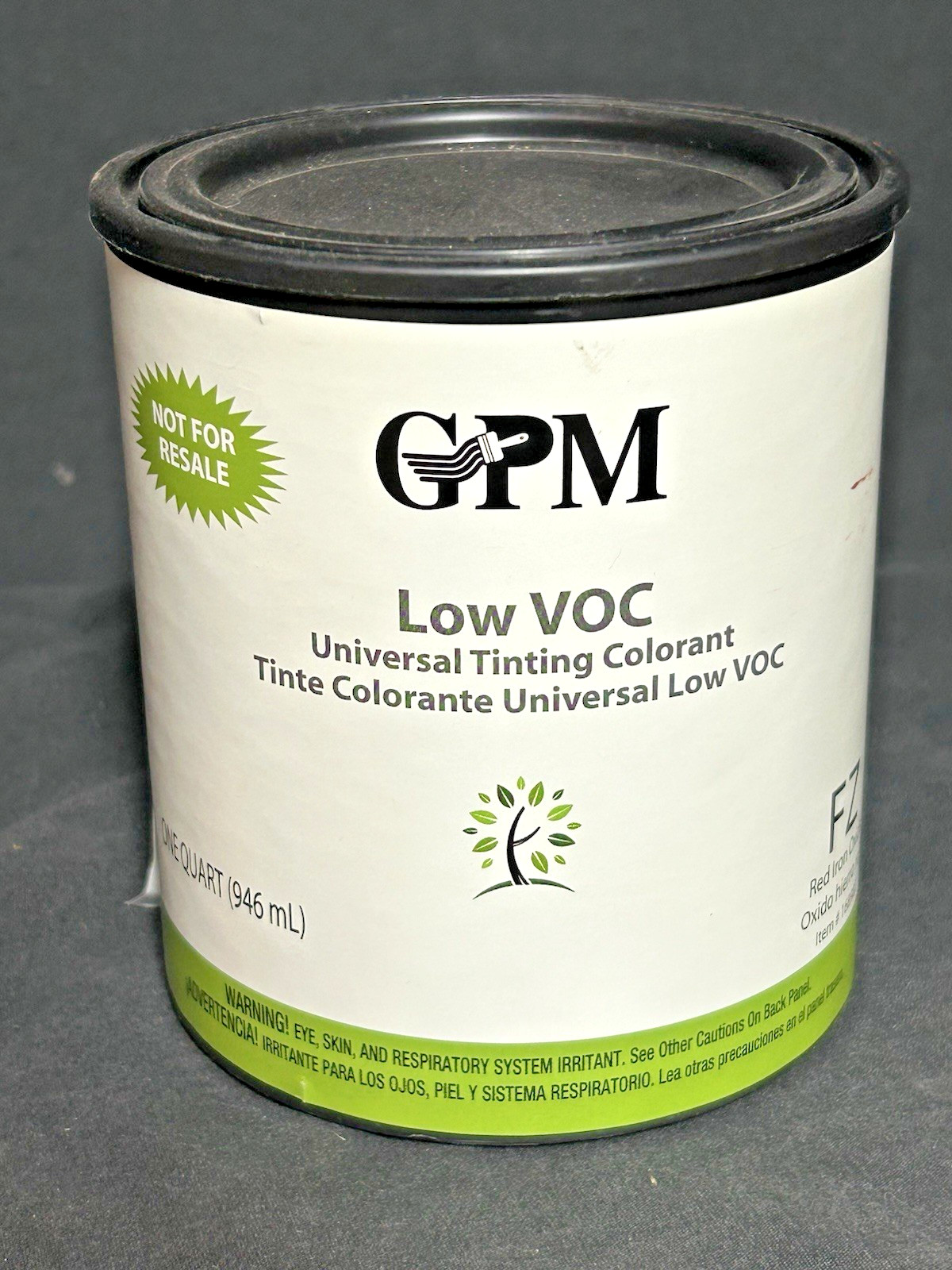 GPM FZ LOW VOC Universal Paint Tinting Colorant 1 Quart Red Iron Oxide