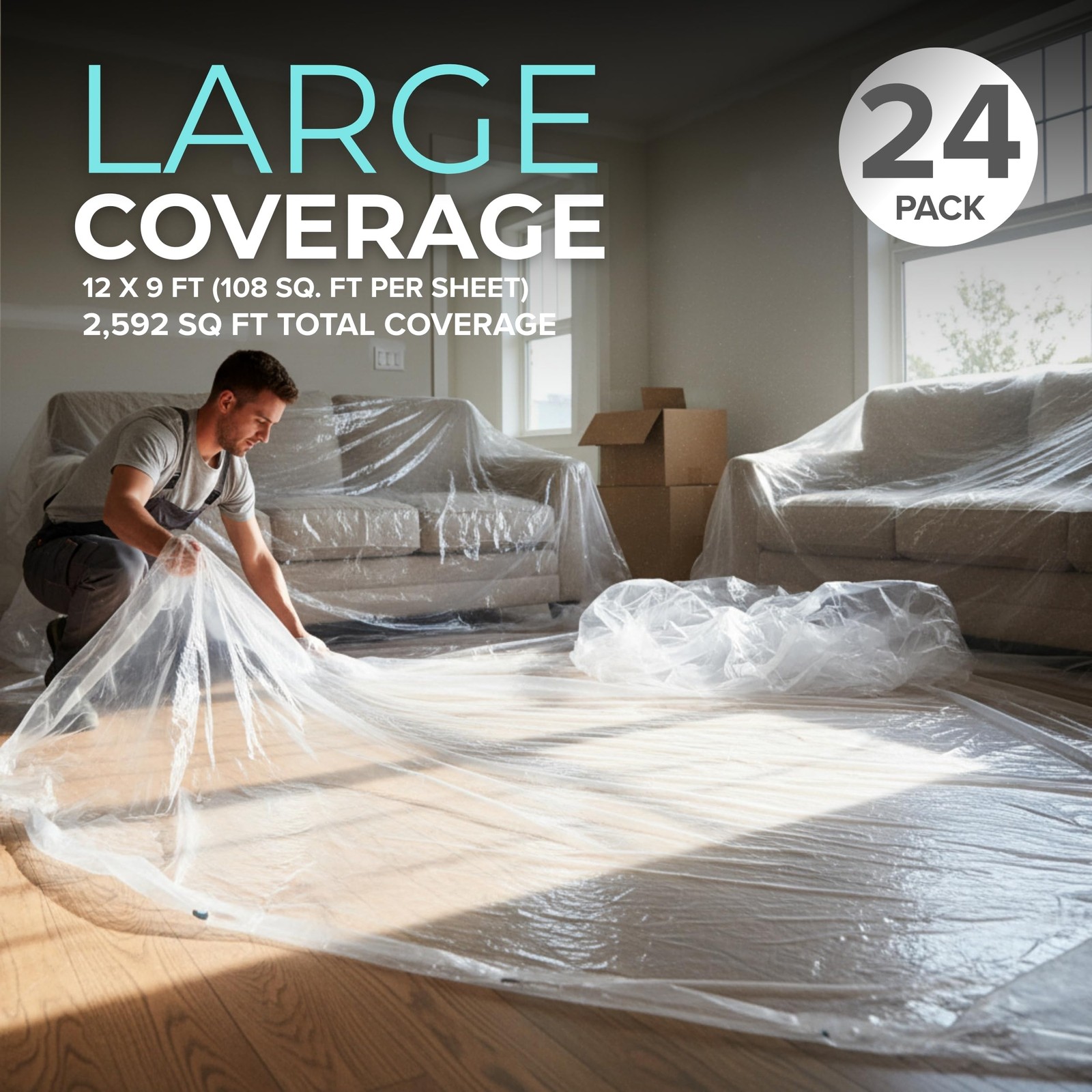 Tapix 12 X 9 Ft Drop Cloths Tarps For Painting Waterproof Protection