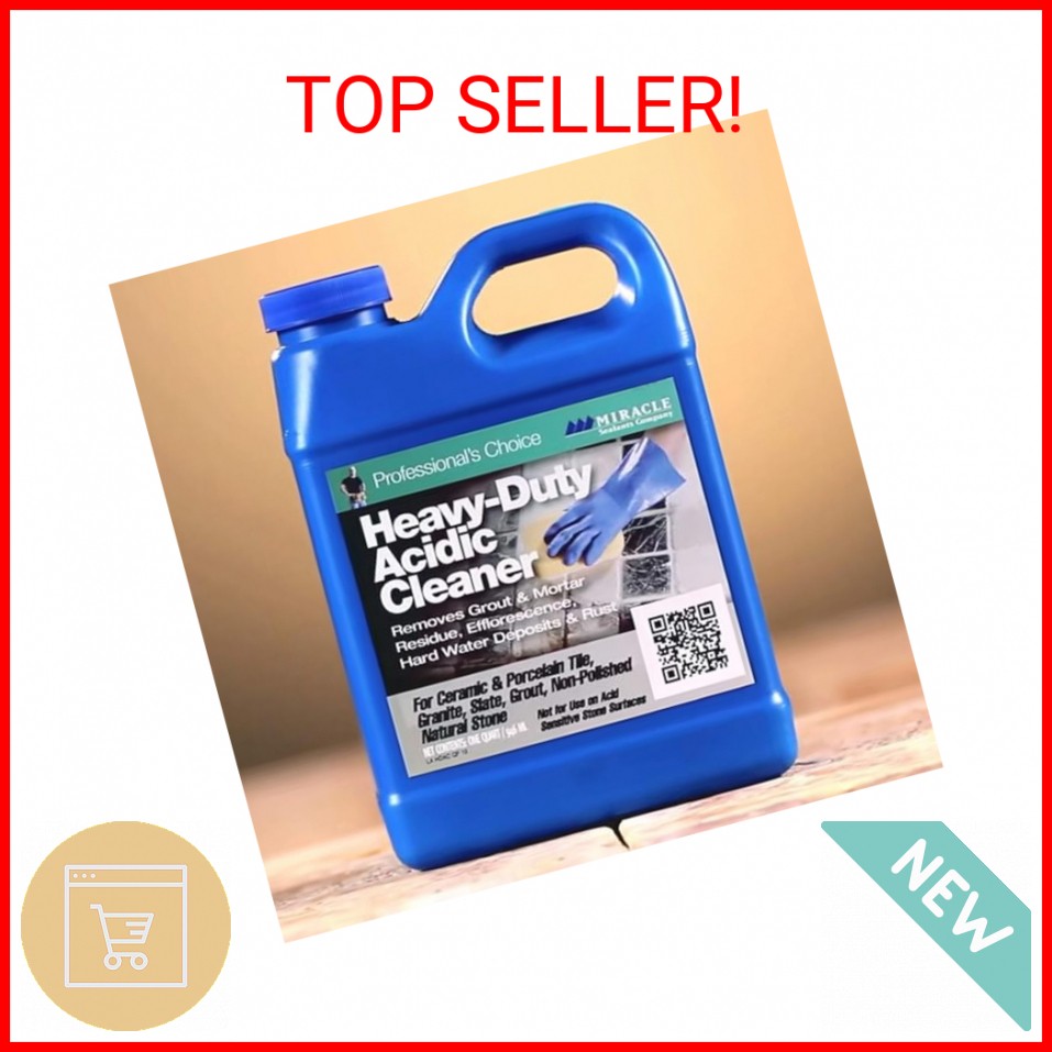 Miracle Sealants Heavy-Duty Acidic Cleaner for Tile & Stone, Grout Haze, Rust St