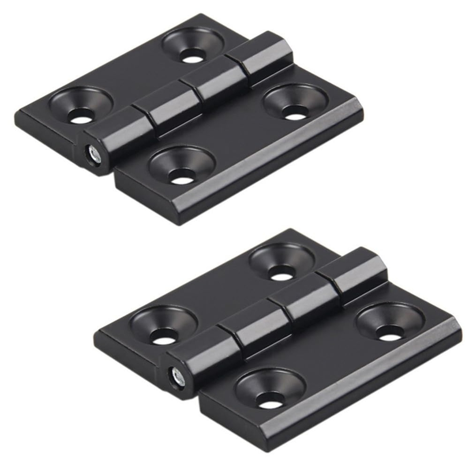 2 Pcs Black Zinc Alloy Hinge Door Frame Hinges Aluminum Profile Hinge Install…