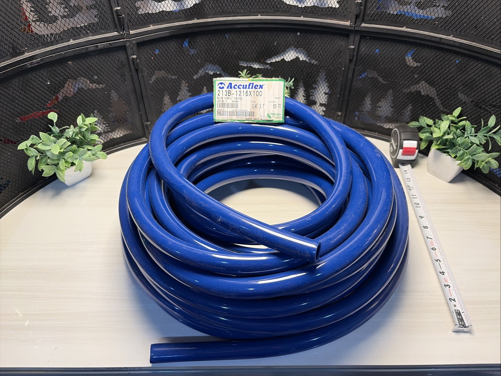 100 FEET- Accuflex 213B-1216X100 3/4” X 1” Blue Vinyl Tubing K180713 —NEW