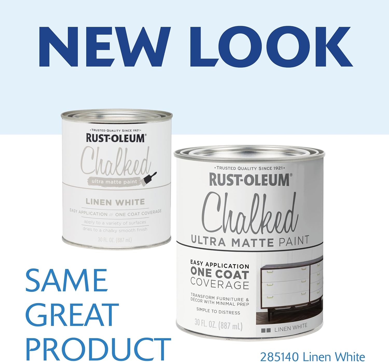 Chalked Ultra Matte Paint Linen All-in-One Coat 30 Ounces Fast Dry Indoor White