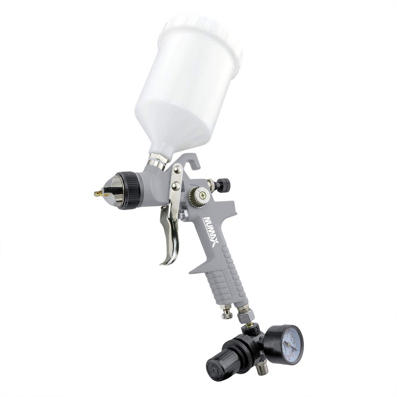 Numax Sps14 Pneumatic 1.4Mm Tip Hvlp Gravity Feed Spray Gun 600Cc Plastic Cup