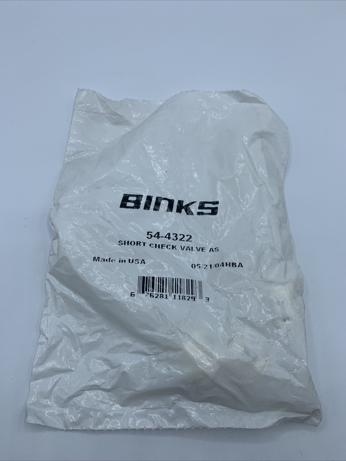 Binks Short Check Valve Assembly- 54-4322- PACK OF 3