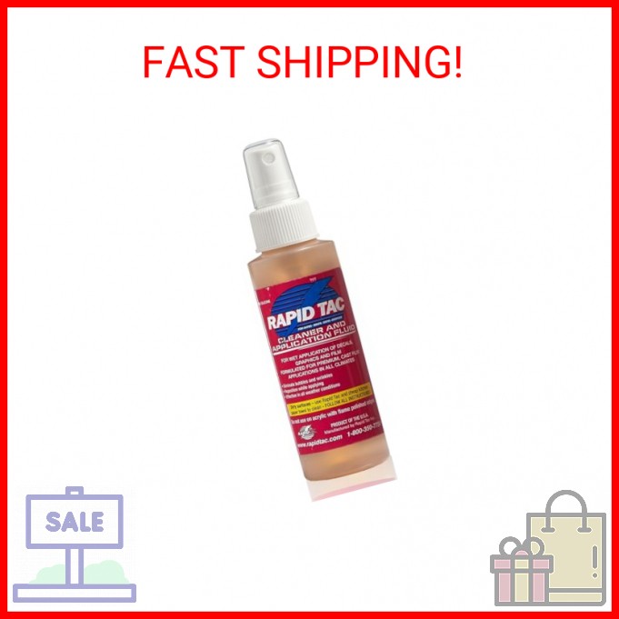 Rapid Tac Application Fluid 4oz Spray Bottle | Bubble-Free Application | Allows