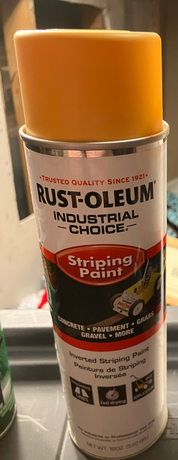INDUSTRIAL CHOICE Inverted Striping Paint, Yellow, 18 oz, Aerosol Can