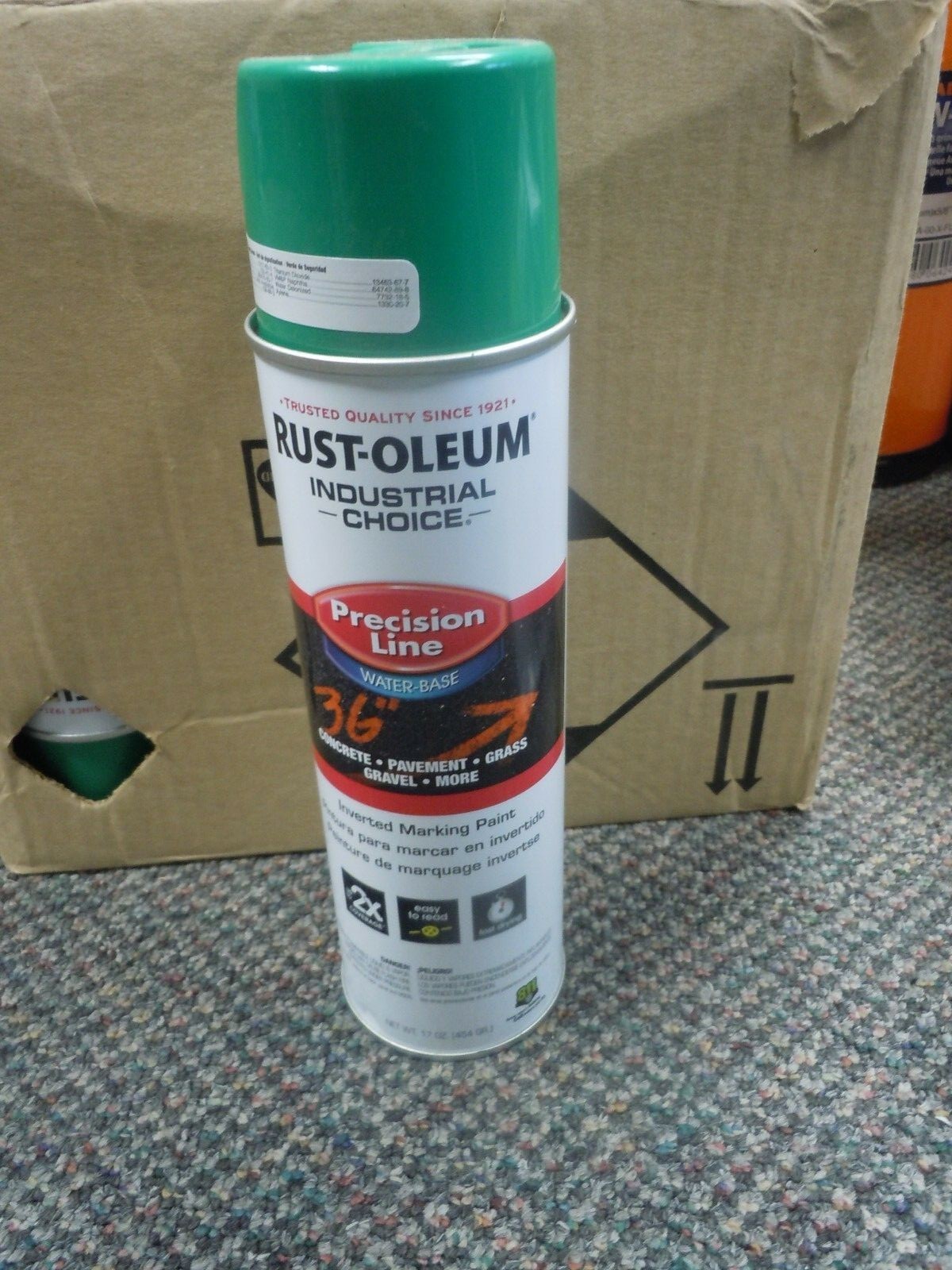 RUST-OLEUM 1834838 Safety Green Marking 17-Ounce Spray (lot of 10 cans)