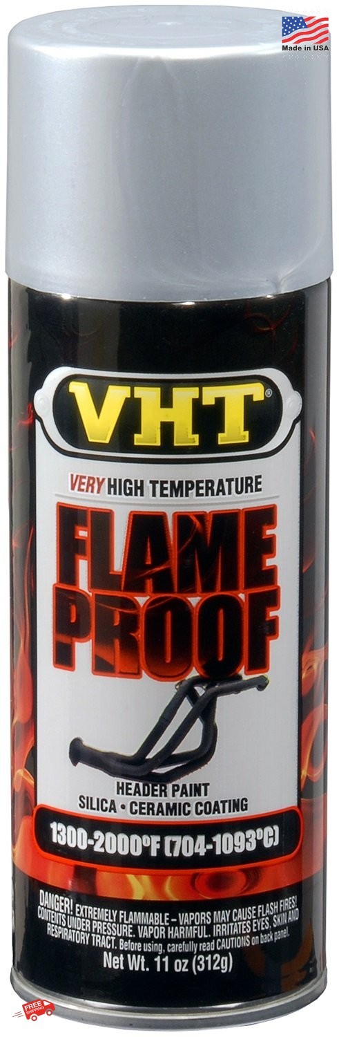 VHT SP106 Flameproof Coating Very High Heat Spray Paint – Silver Flat Finish – 1