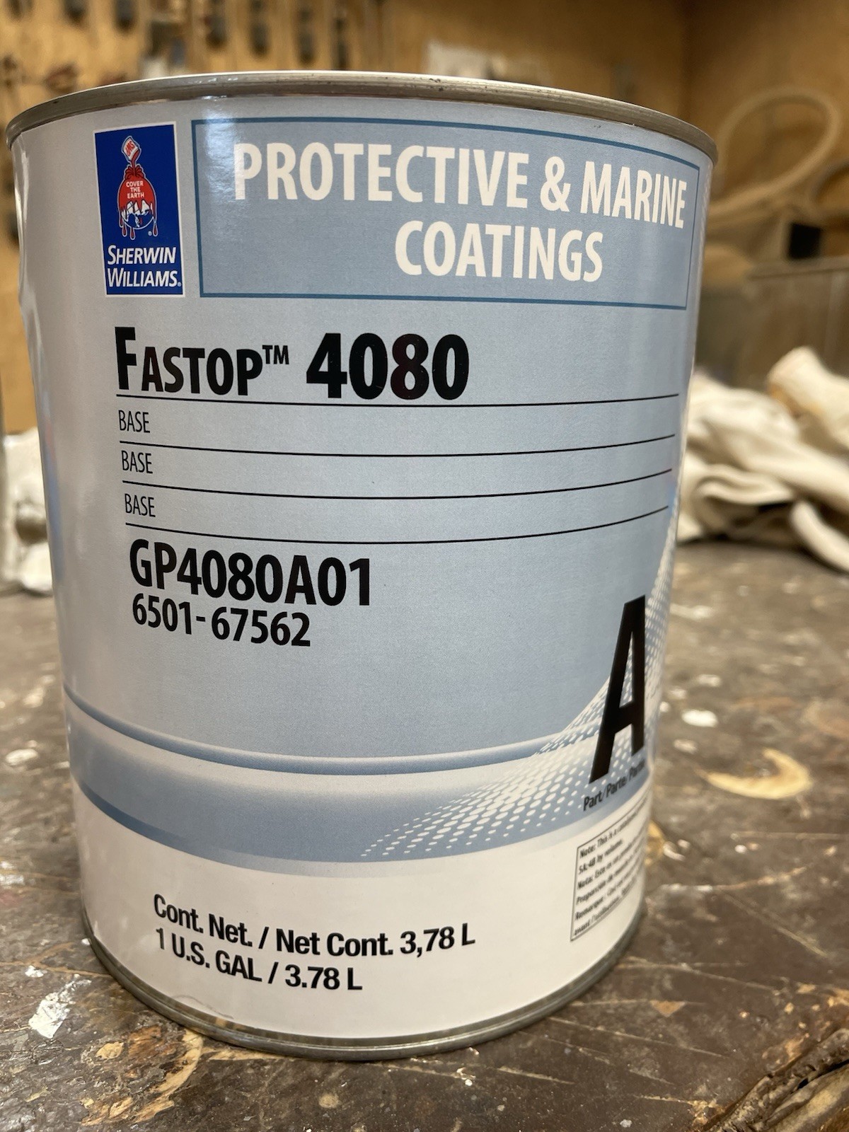 Sherwin Williams Fastop 4080 Base, Part A, 1 Gallon, Concrete Floor Finish