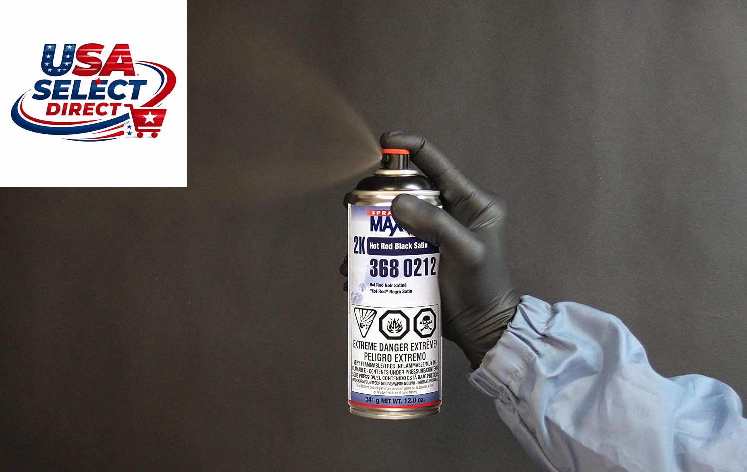 2 Pack Satin Black Spray Paint for Small Damage Repair