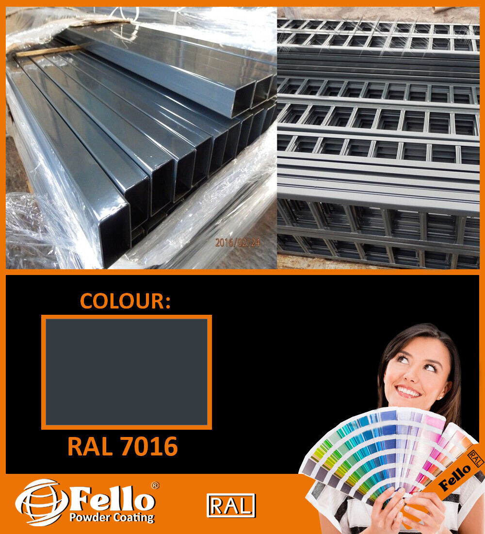 FELLO Powder Coating Powder Paint RAL 7016 anthracite gloss 5KG POLYSTER