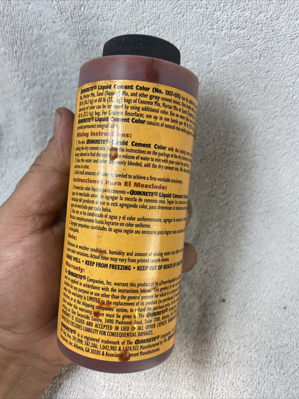 Quikrete 10 oz. Liquid Cement Red Concrete Color