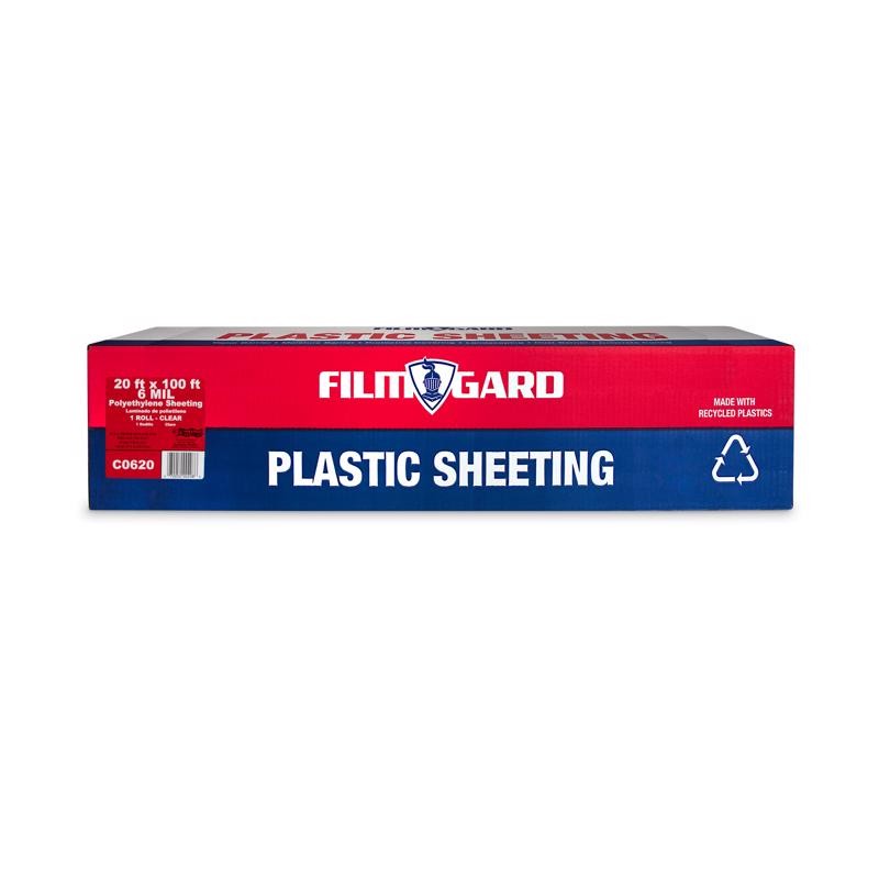 Film-Gard 6 mil Clear Polyethylene Plastic Sheeting 20×100 ft