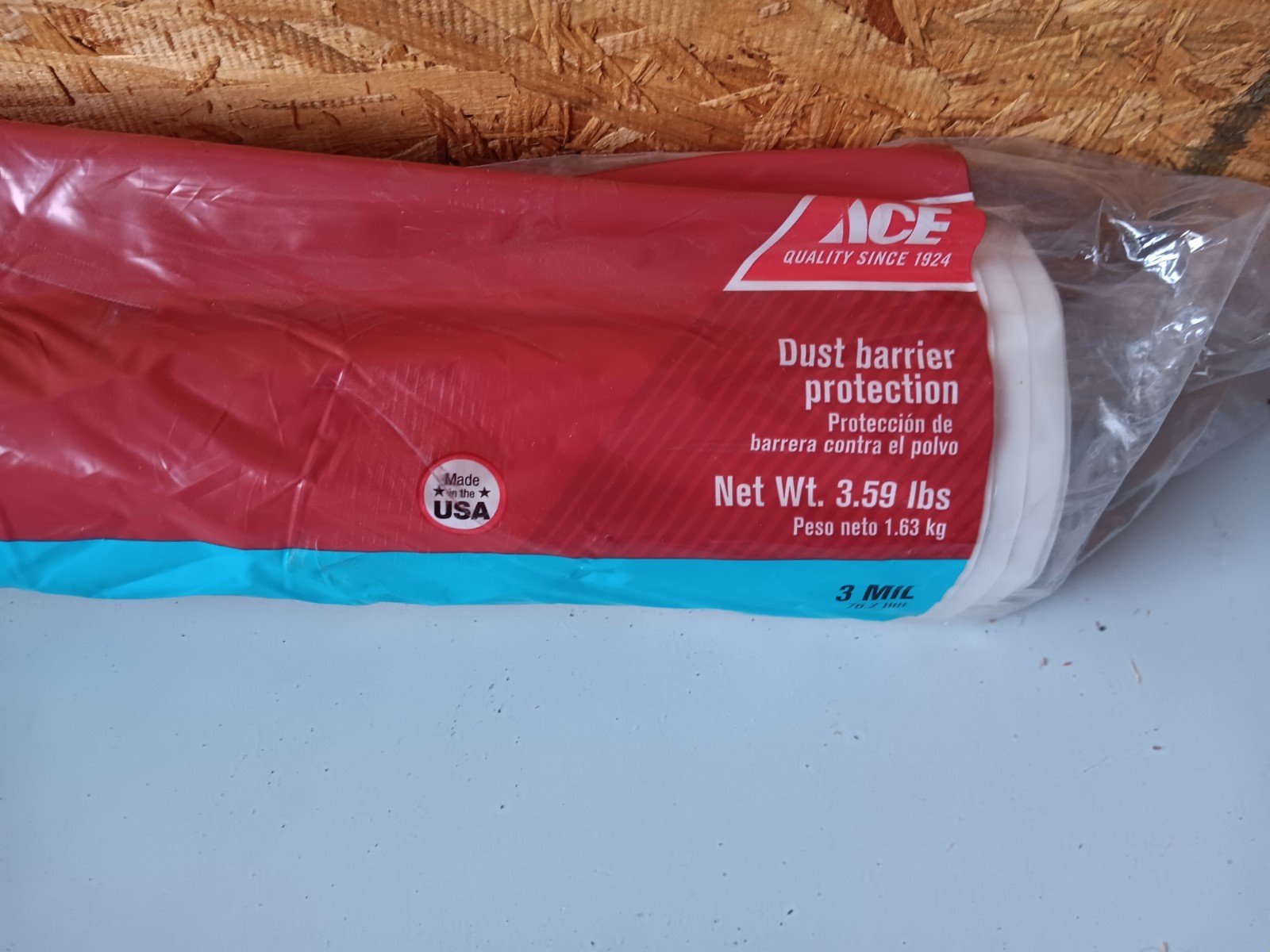 Ace Plastic Sheeting Polyethylene Clear 3 mil x 10 Ft. W x 25 Ft. L.