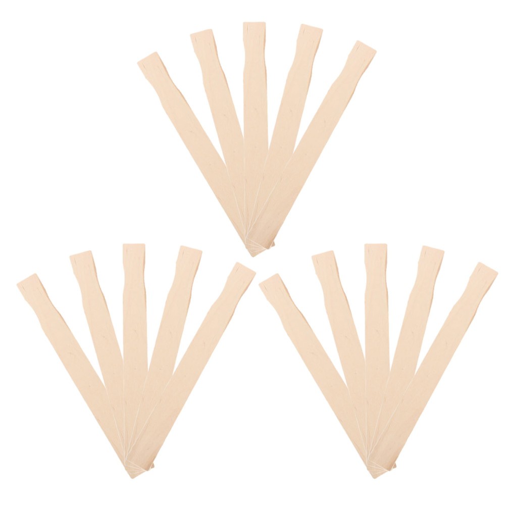 15Pcs Wooden Paint Mixing Sticks Khaki Birch Durable Stirring Rods for Crafting