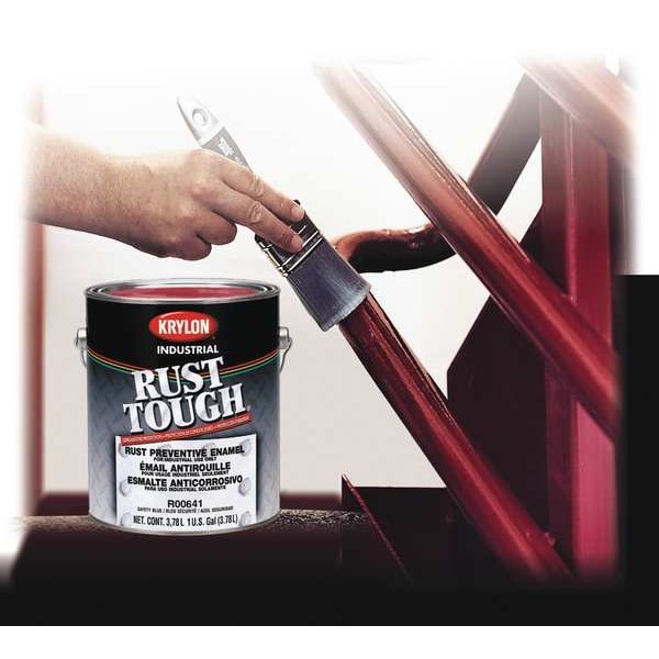 Krylon K11003271 Interior/Exterior Paint, Glossy, Water Base, Gray, 1 Gal