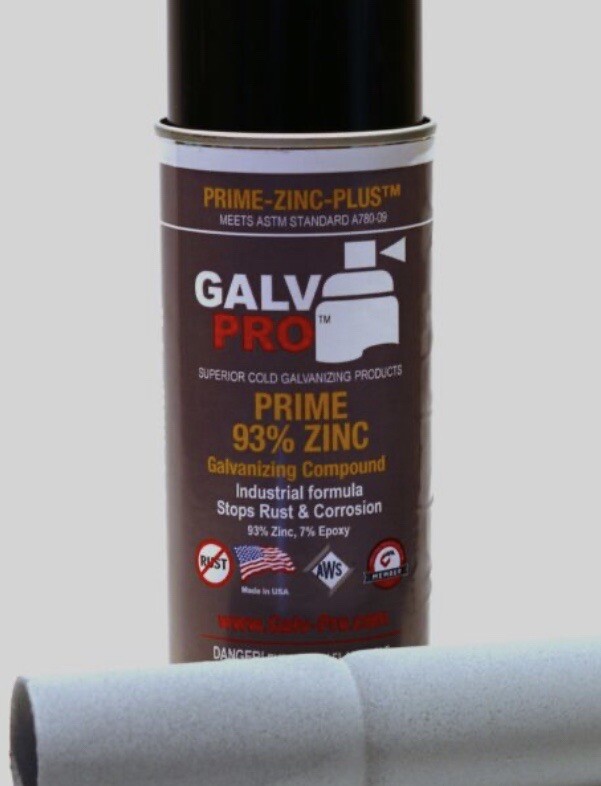Prime-Zinc-Plus 93% Zinc Cold Galvanizing Weldable Primer . Meets Astma780-09.