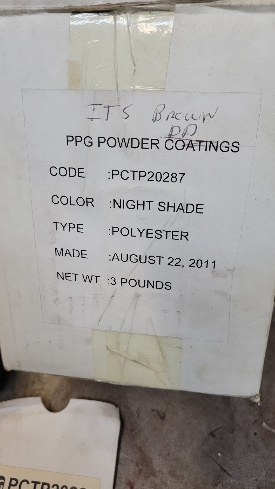 PPG Powdercoat PCTP 20287 Night Shade