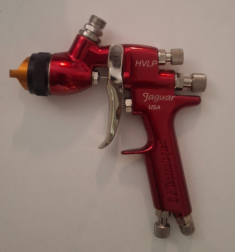 C.A. Technologies Jaguar J100H HVLP Red Spray Gun with Cup