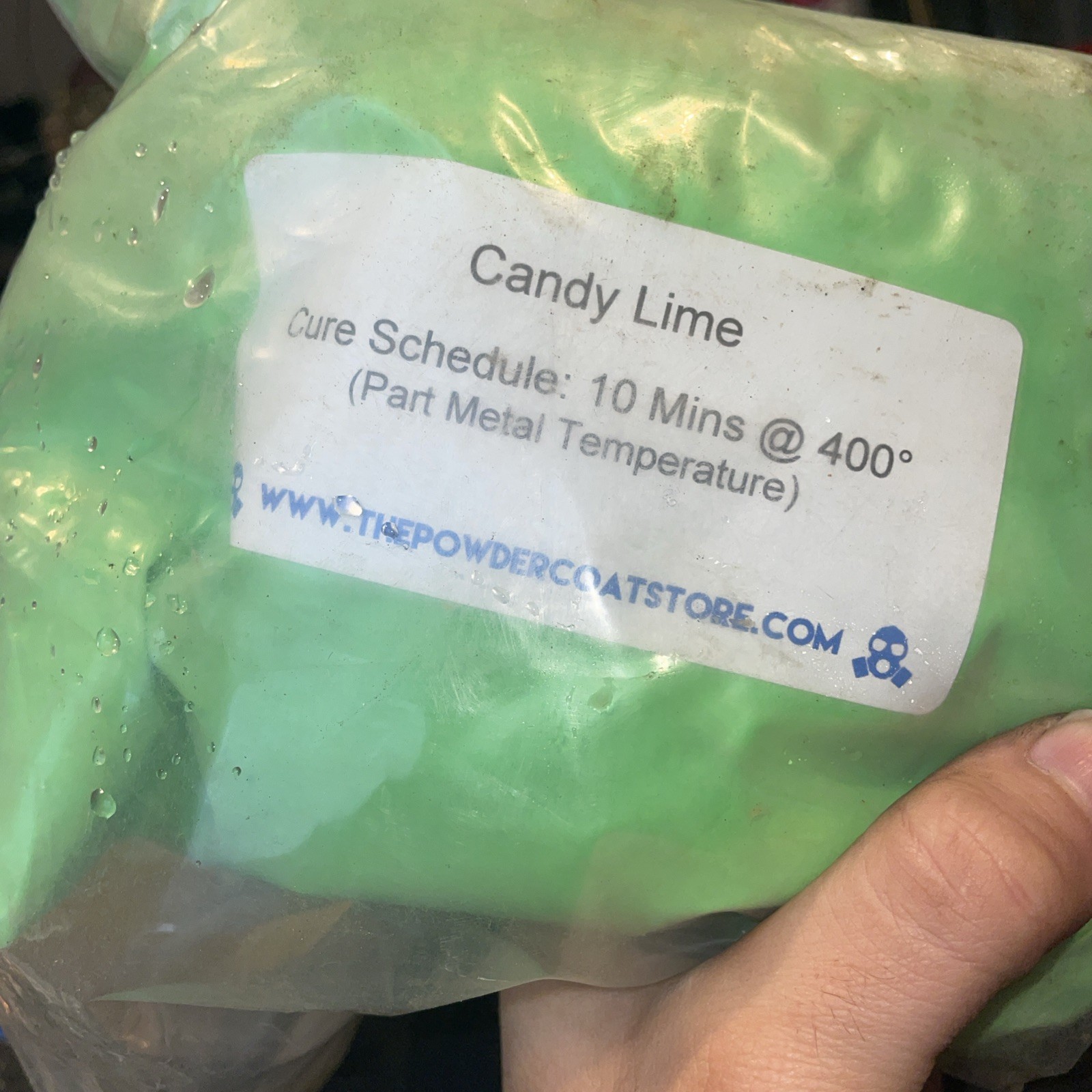 Candy Lime Green Transparent Powder Coating Paint 1LB High Gloss