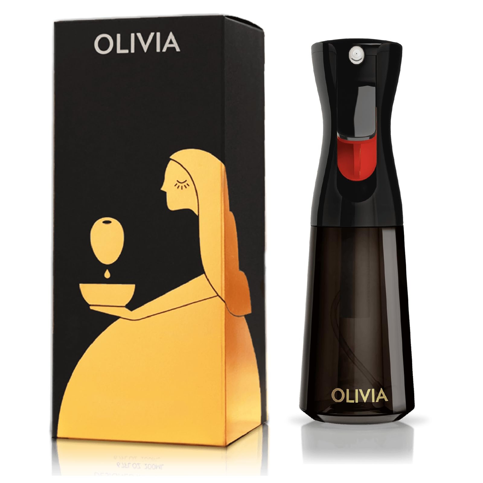 OLIVIA SIGNATURE Advanced Kitchen Oil Sprayer with 6.8 Ounces, Black