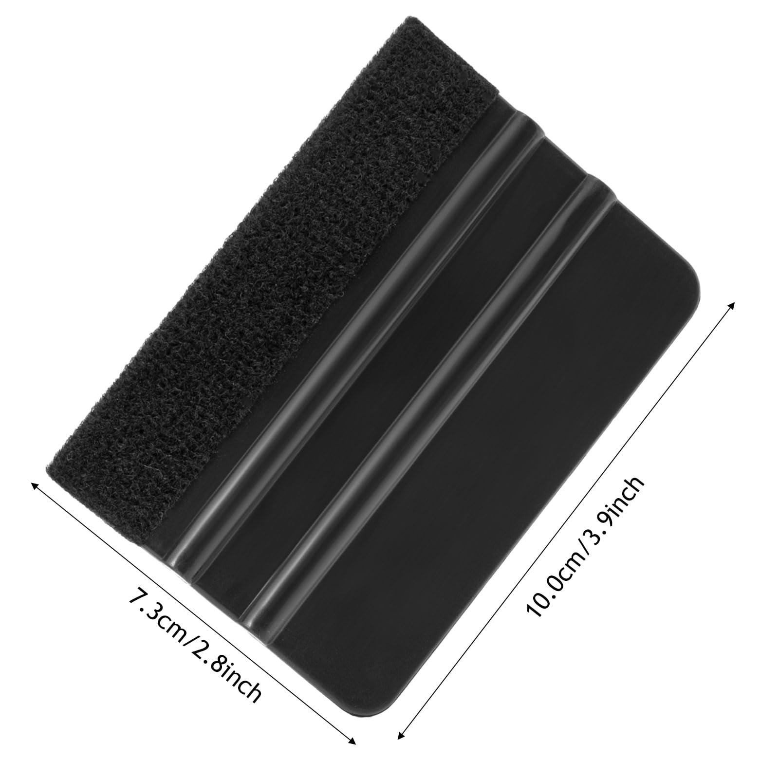 100 PCS Felt Squeegee for Vinyl – Flexible Plastic Black