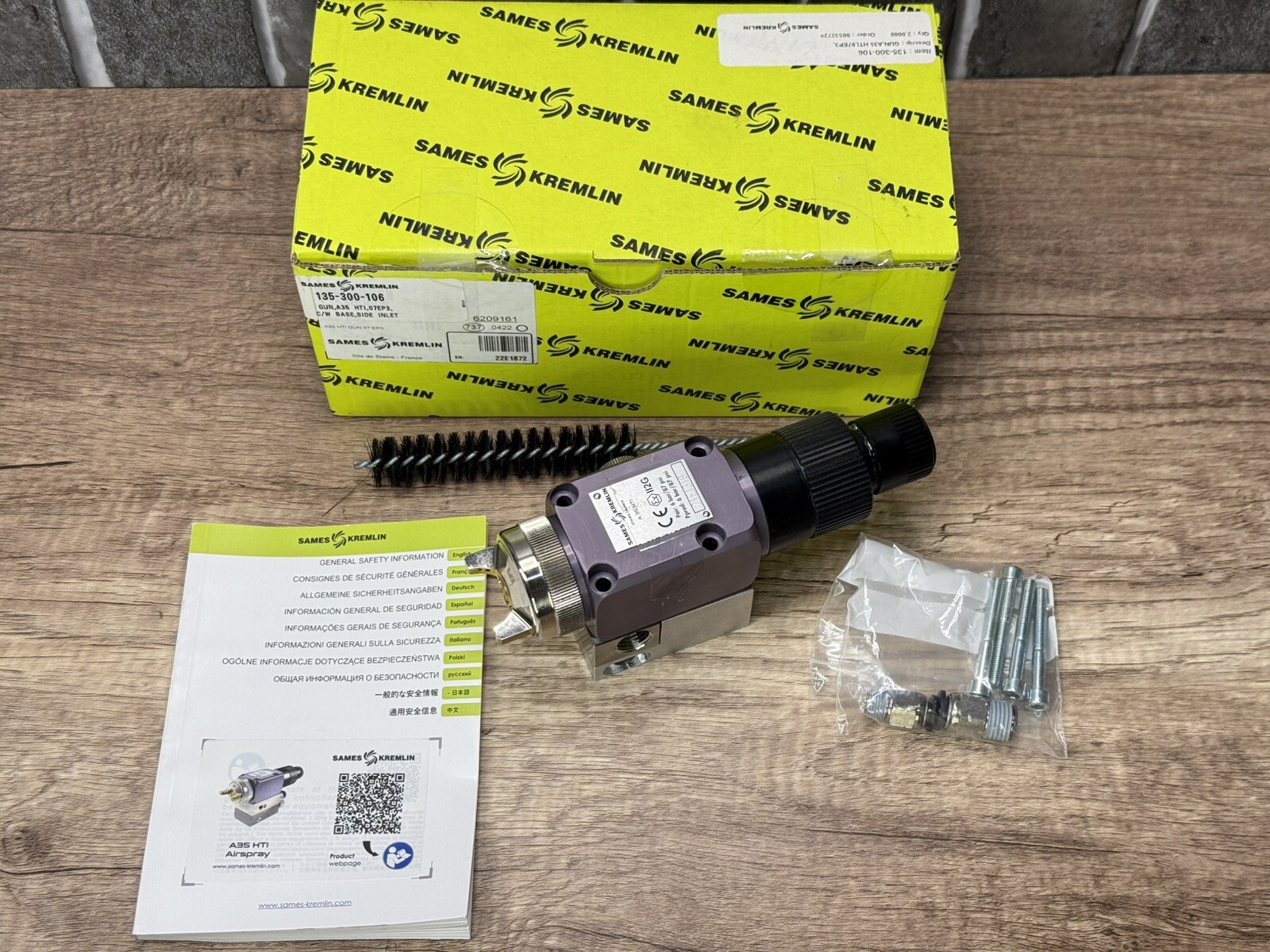 Sames Kremlin A35 HTI Automatic Airspray Spray Gun P/N A35 HTI 135-300-106 NEW