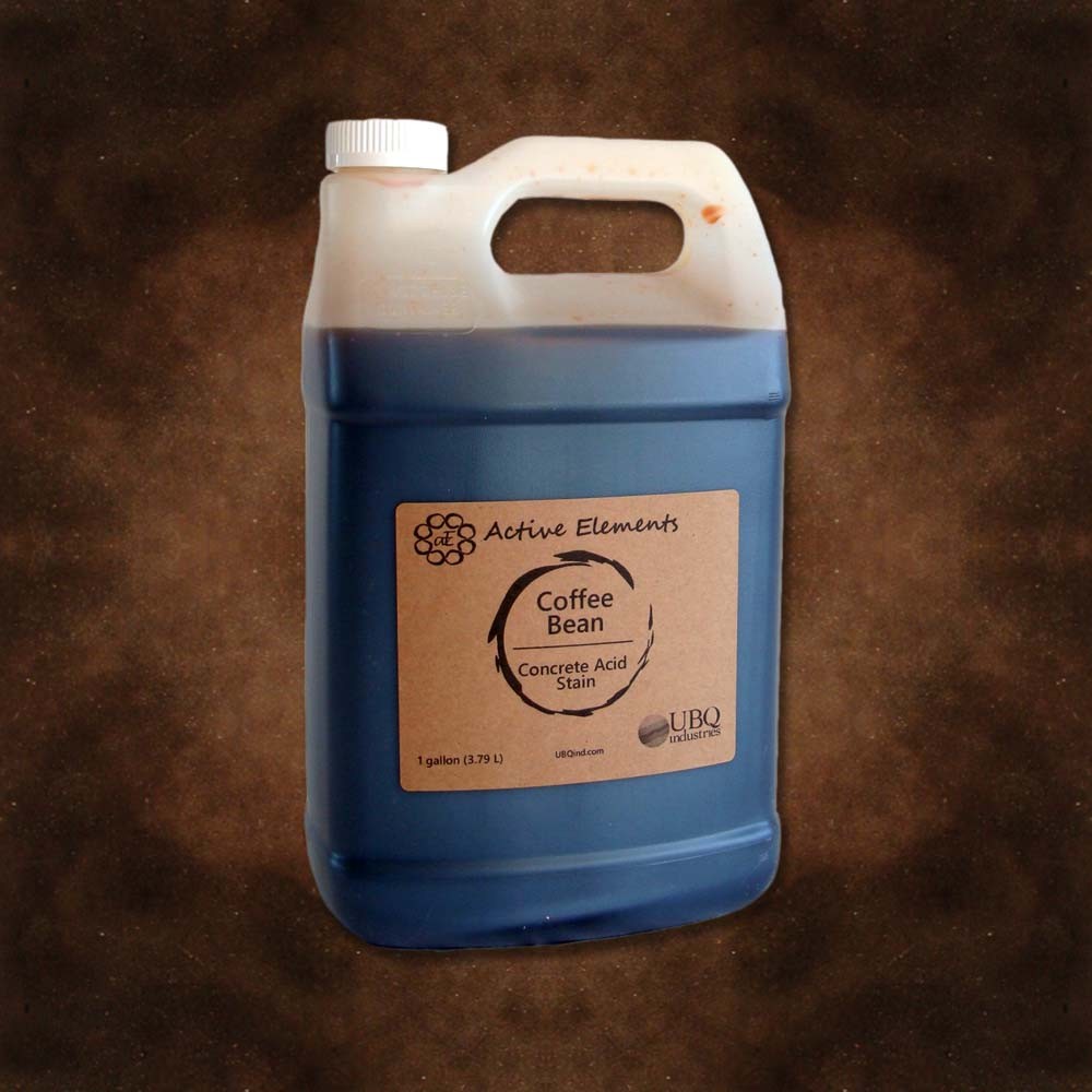 Official acid stain for concrete dark brown to black 1 gallon Coffee Bean
