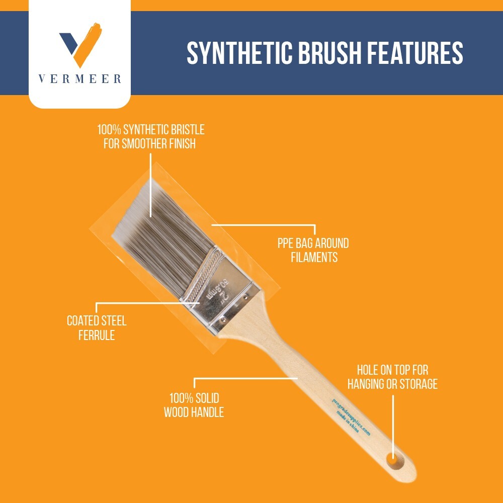 6-Pack Angle Brushes in Assorted Sizes for All Latex and Oil Paints & Stains