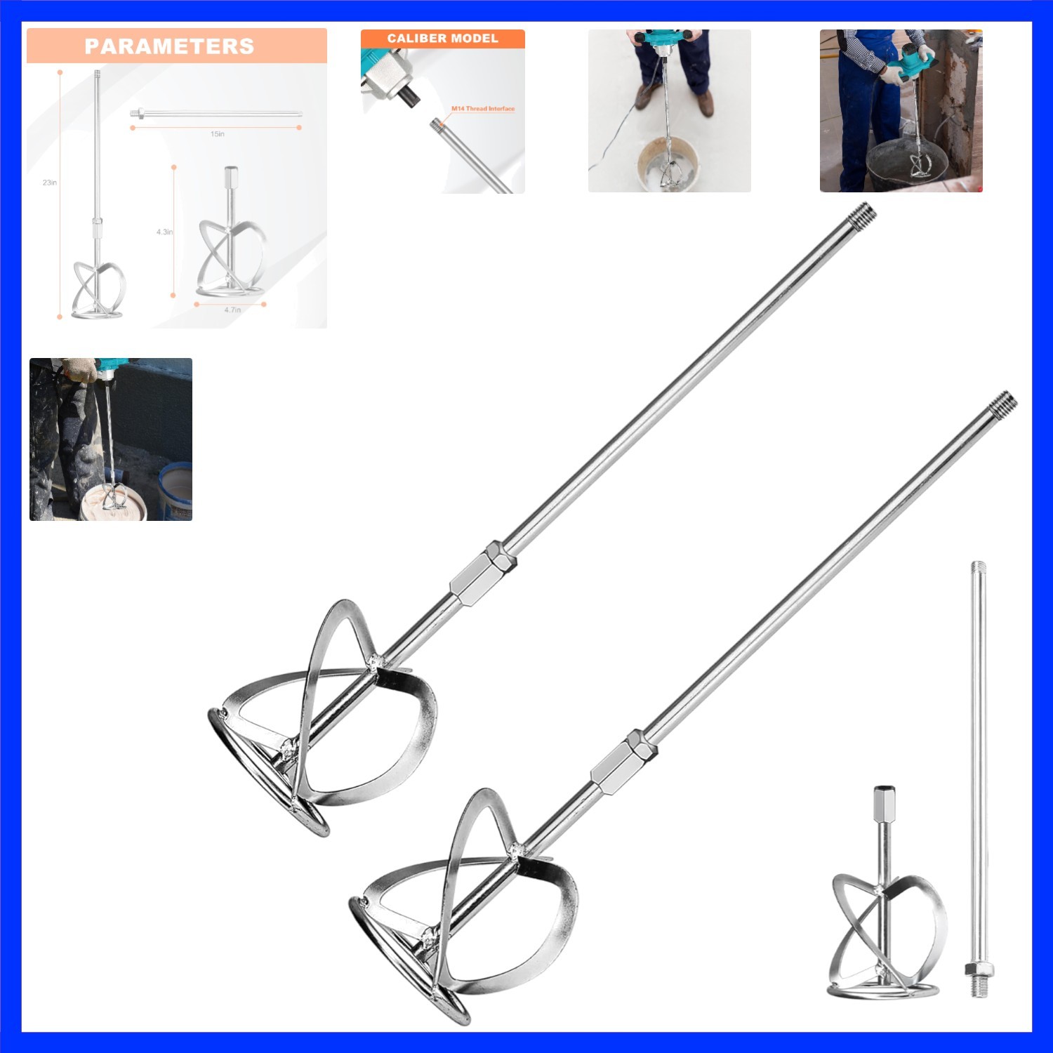 Concrete Mixing Head, Cement or Paint Mixer Drill Bit Accessories, Exclusive …