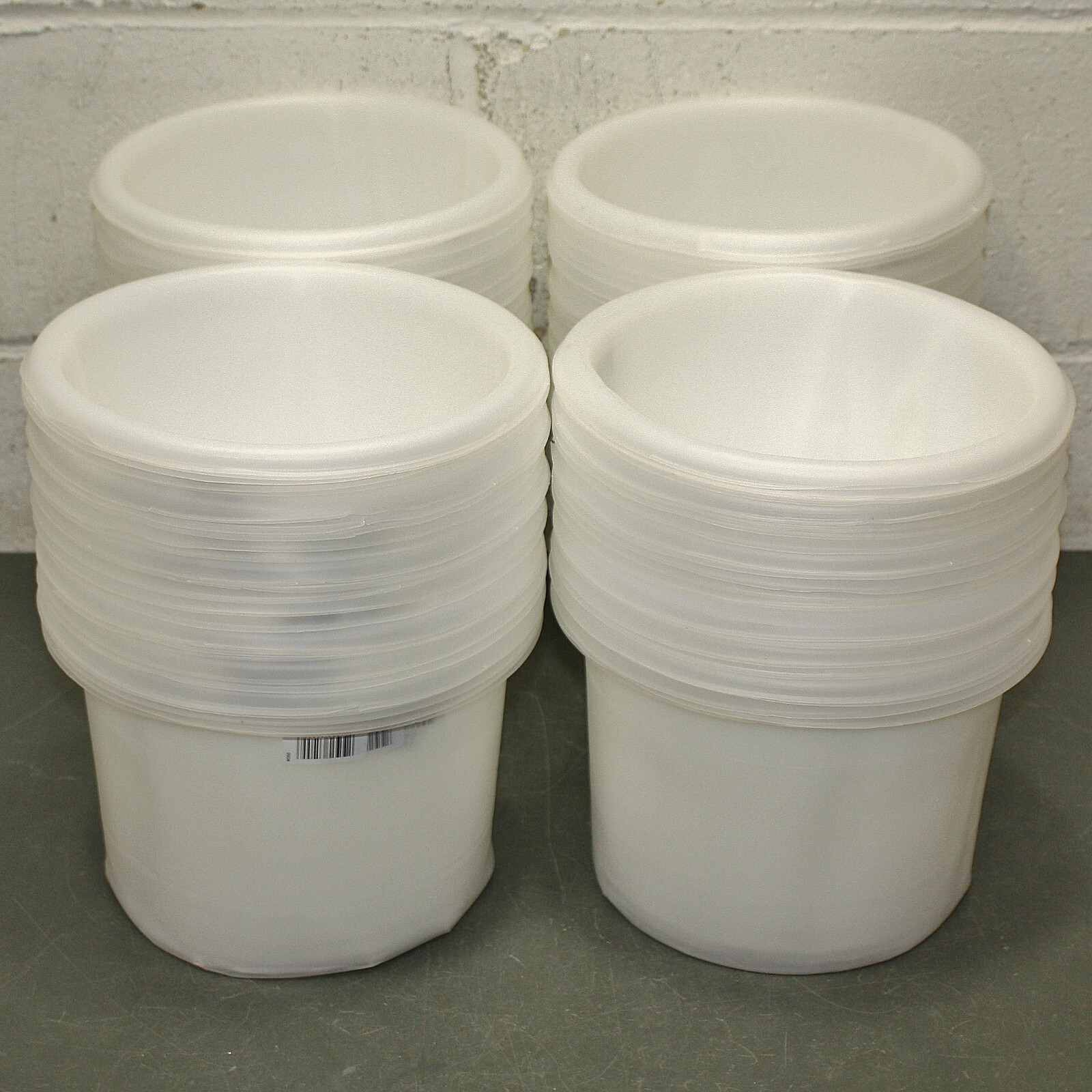 (200) Leaktite Pail Liners 050-50, 5 Quart, 9-1/4″ x 6-1/8″, White HDPE Plastic