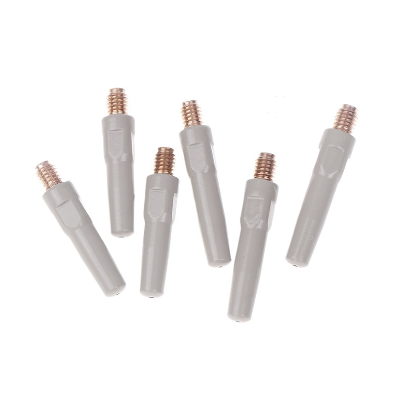 2Pcs/Set 15AK Welding Contact Tips New Coating Protect 25mm M6 Gas Nozzle Tip