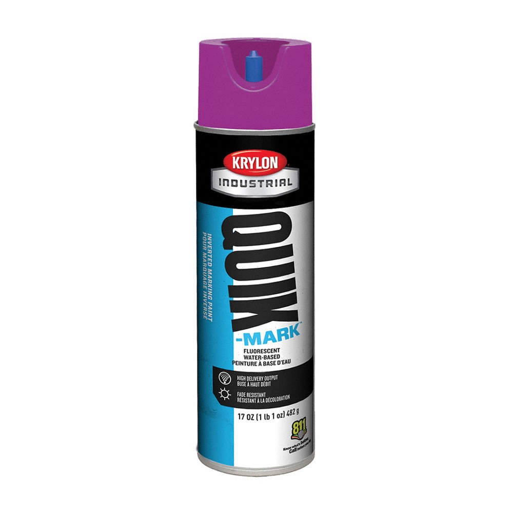 KRYLON INDUSTRIAL A03715004 Marking Paint,20 oz,Fluorescent Purple 38EL43
