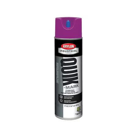Krylon Industrial A03615007 Inverted Marking Paint, 17 Oz., Fluorescent Purple,