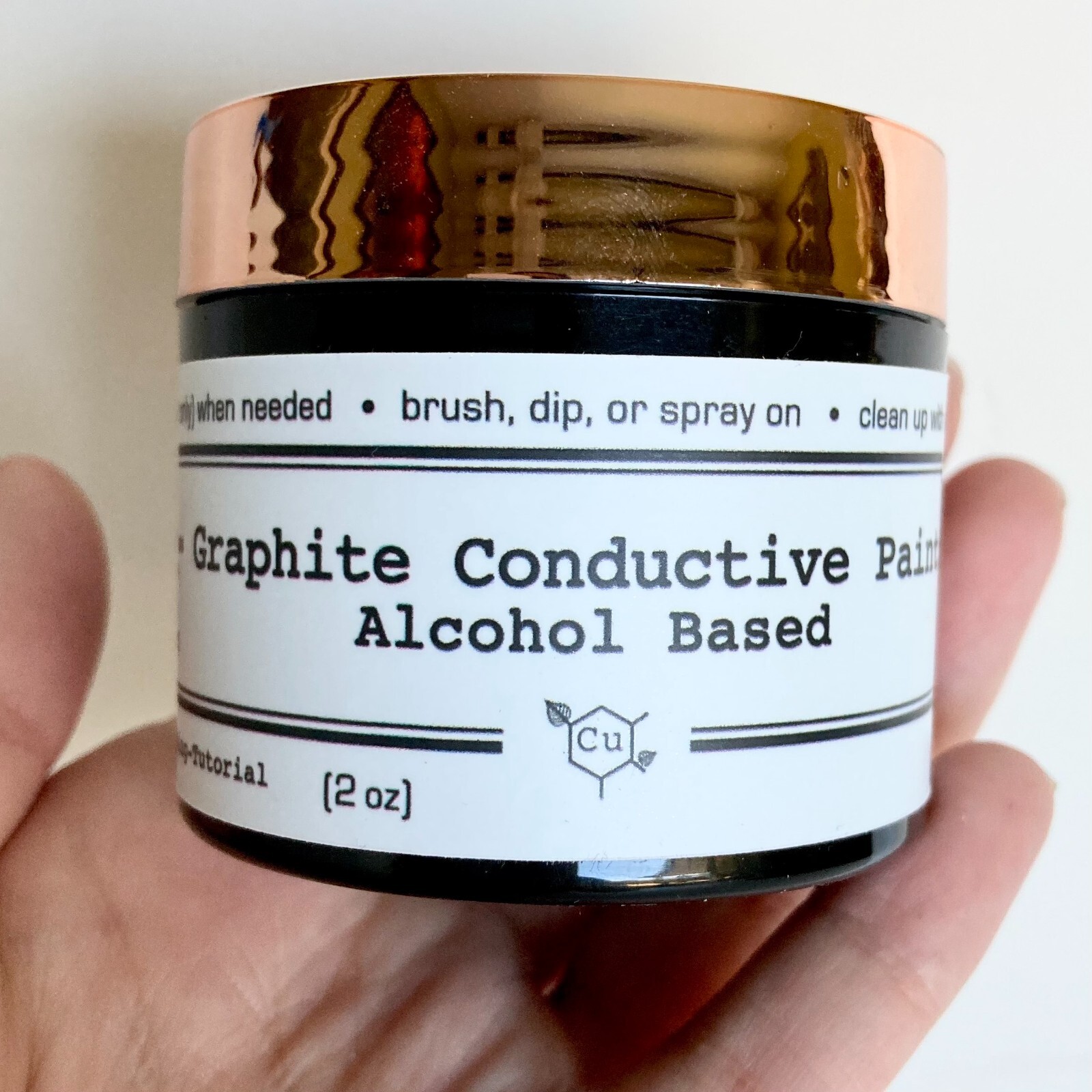 2 oz Jar Alcohol Base Graphite Conductive Paint for Copper Electroforming Supply