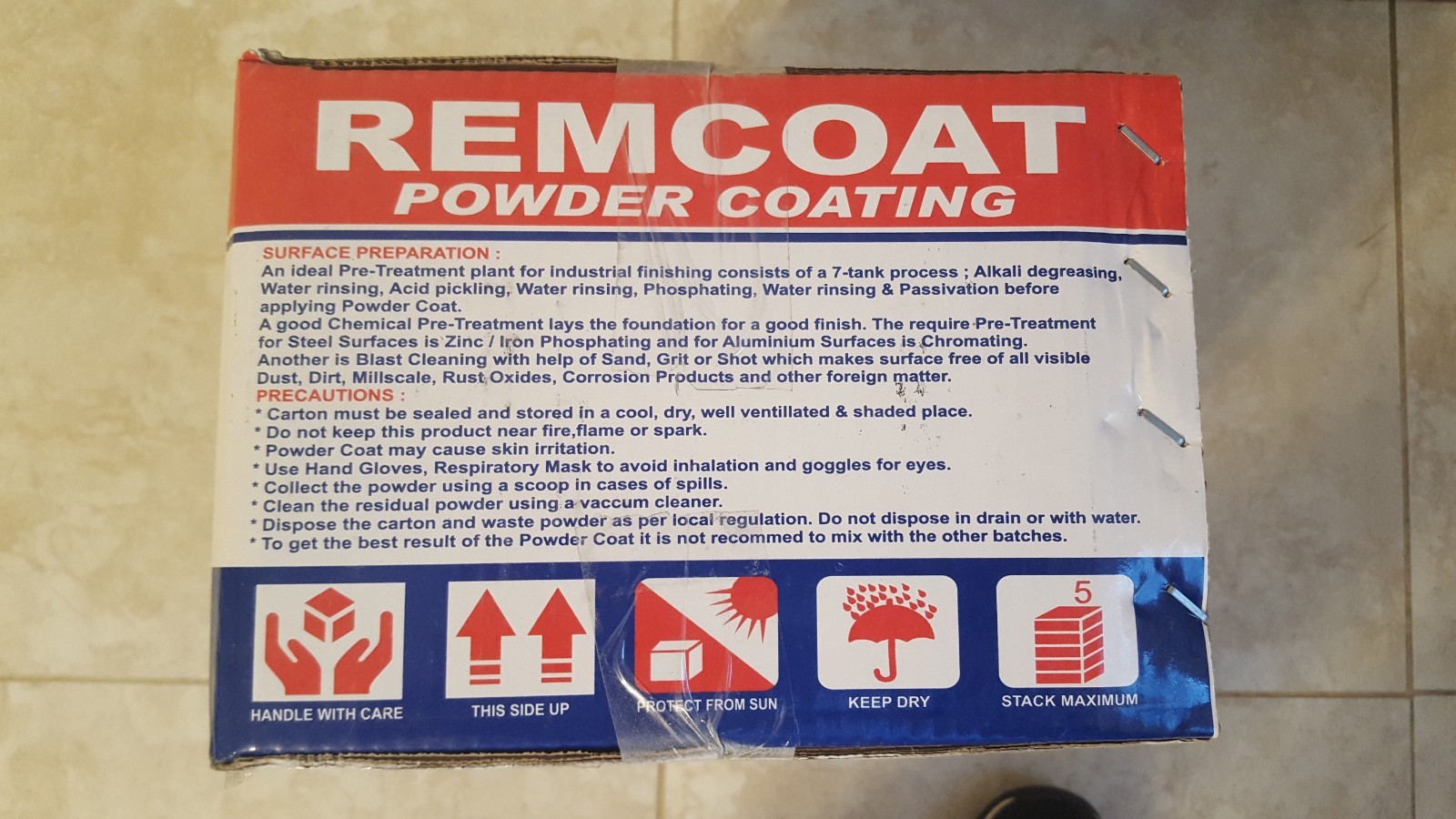 Flam Red powder coating powder High Gloss by Remcoat 5 lb 85% Gloss