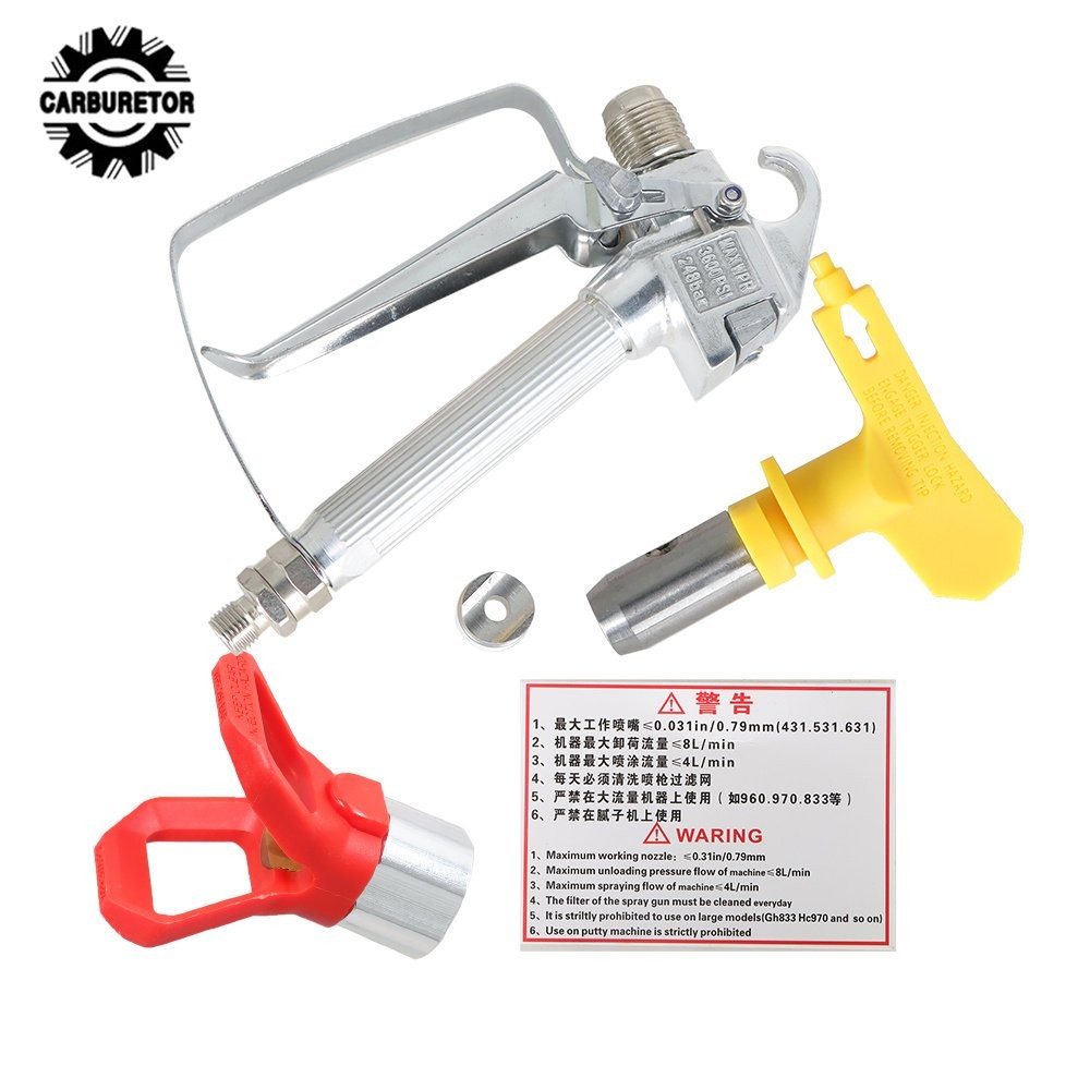 1 PC 3600 PSI Airless Paint Spray Gun with 517 Tip & Tip Guard Fit For Sprayers