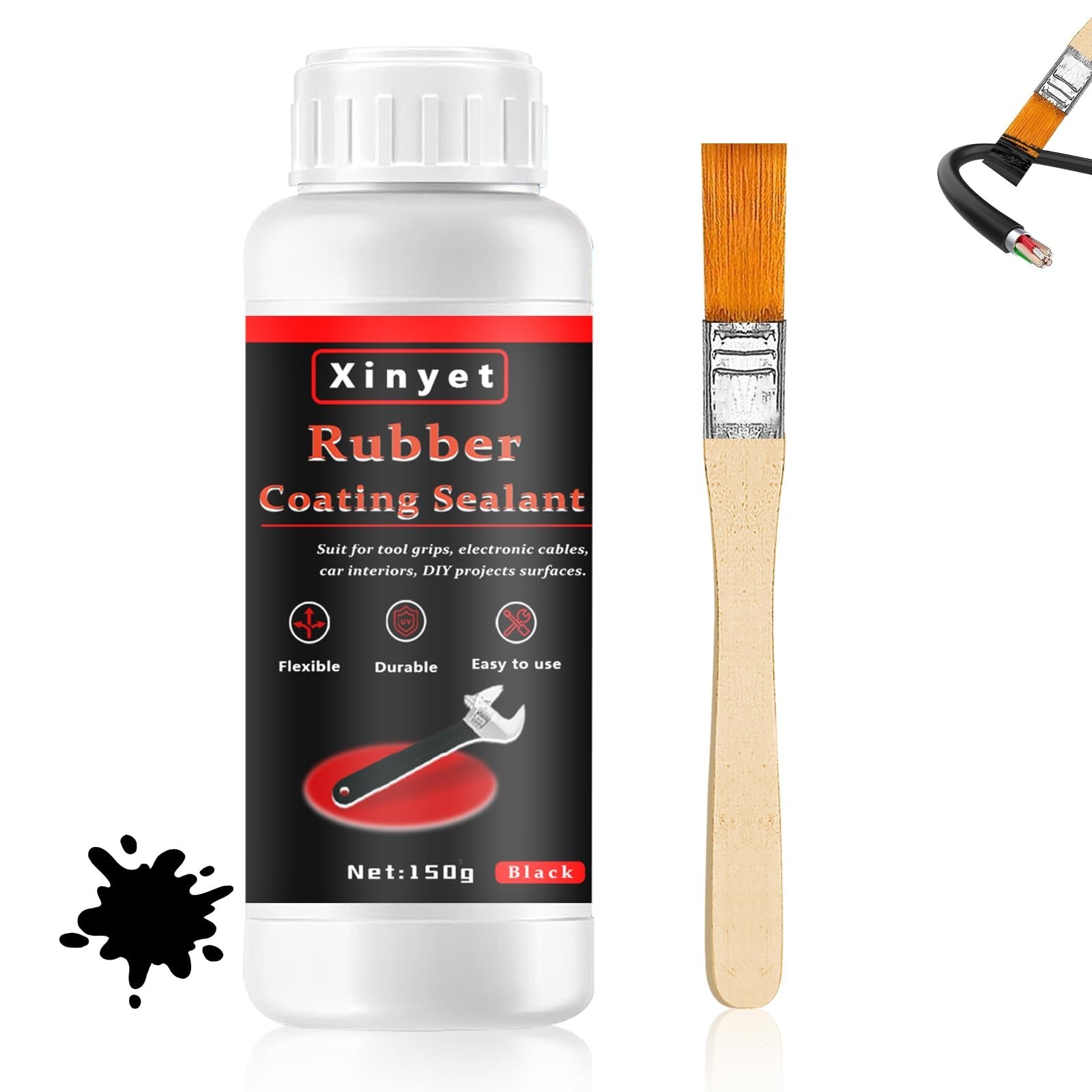 Rubber Dip 150ml for Tools Waterproof Flexible Peelable Protective Coating NEW