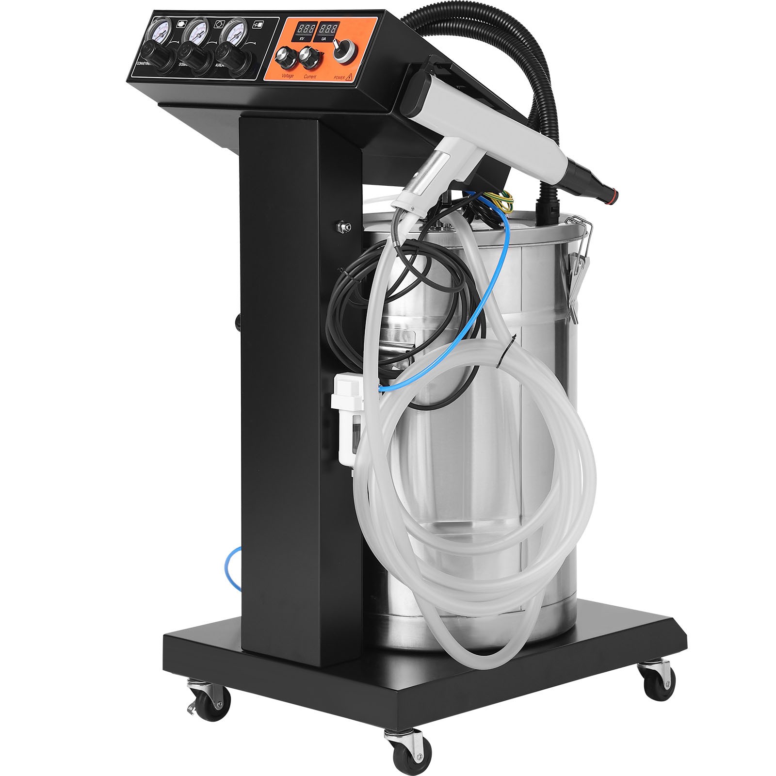 Uimoso 40W Electrostatic Powder Coating System with 100KV Output and 50L Hopper