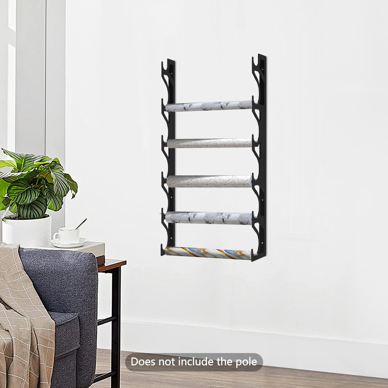 Vinyl Roll Holder, Metal Vinyl Rack, Wall Mounted Vinyl Roll Rack