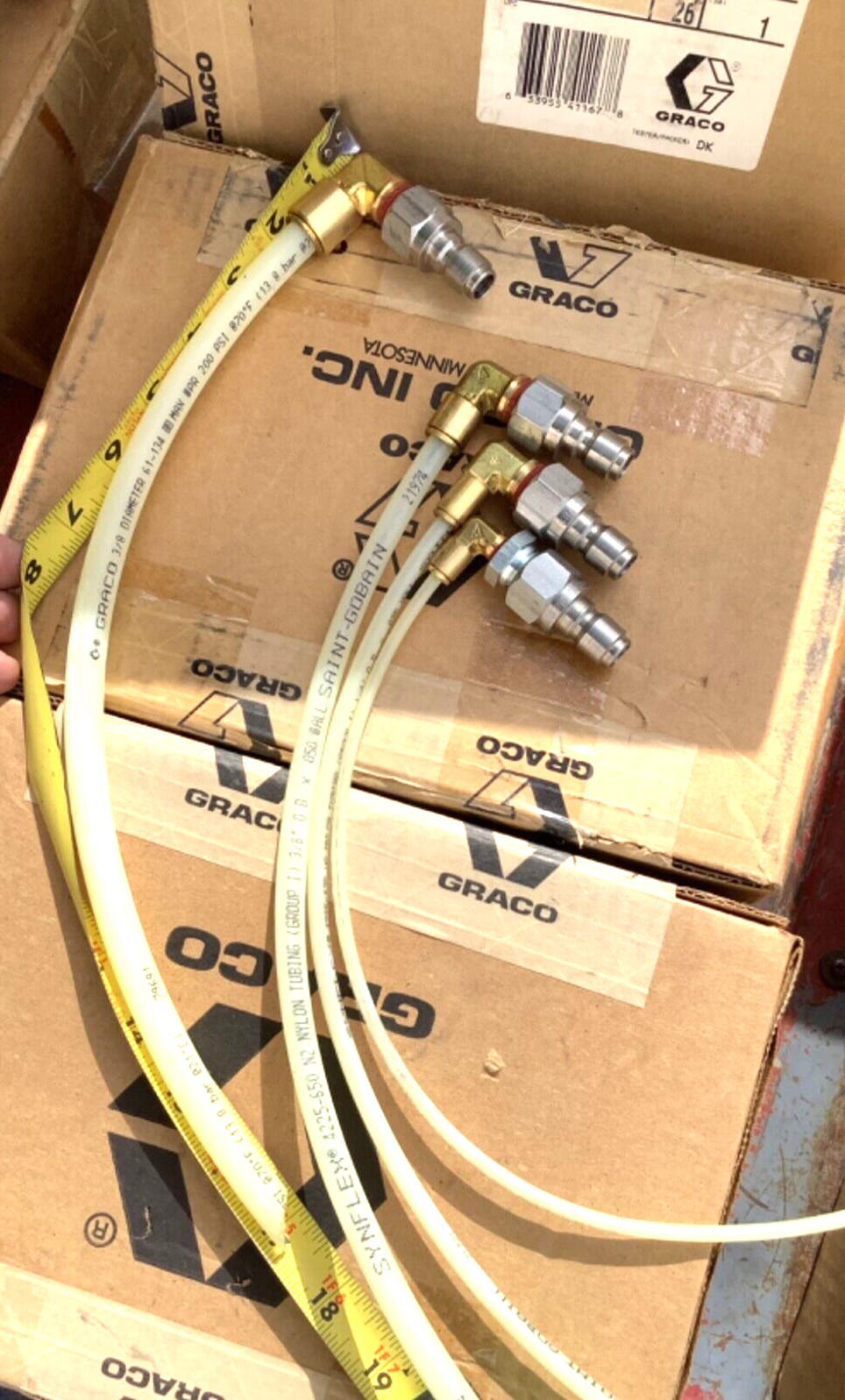 NOS – 223696 Graco Kit Suction tubes Wand 3/16″ 1/4″ 3/8″ 3/8″ OD