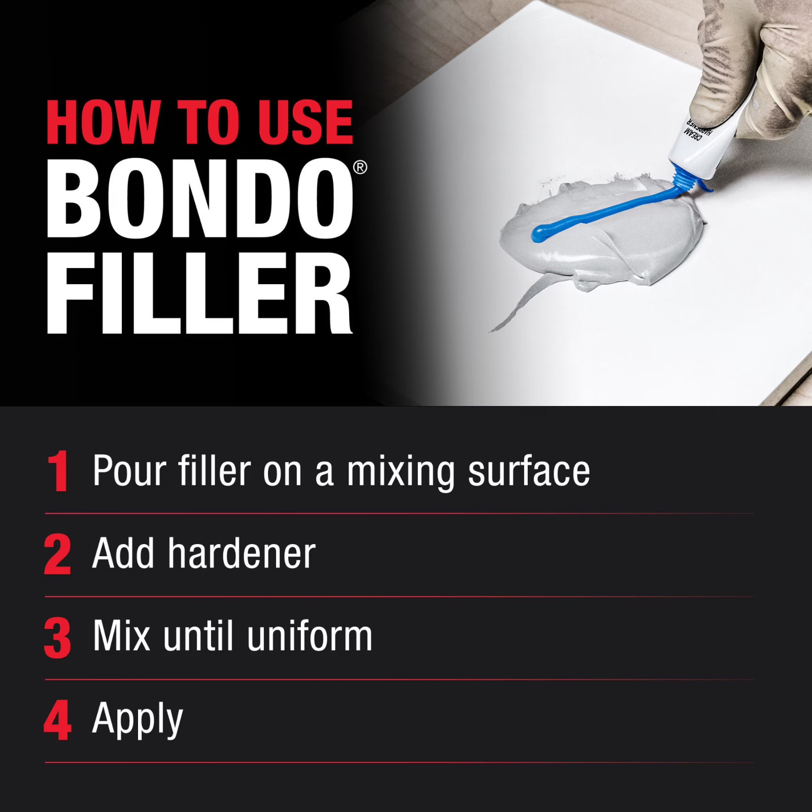 (2 pack) Bondo Lightweight Filler, 262T, 1 Quart